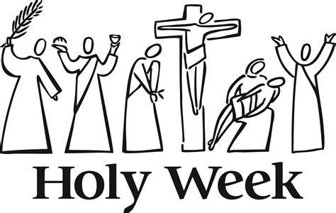 holy week clipart black and white